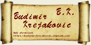 Budimir Krejaković vizit kartica